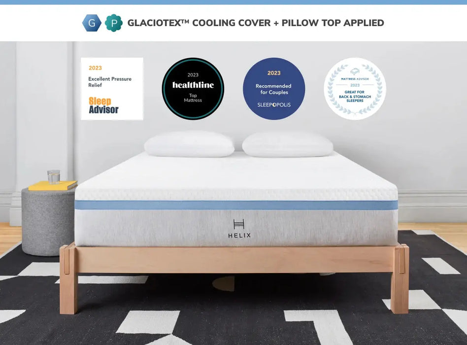 HELIX™ Moonlight 11.5” Mattress W/ GlacioTex Cooling Pillowtop Cover Helix