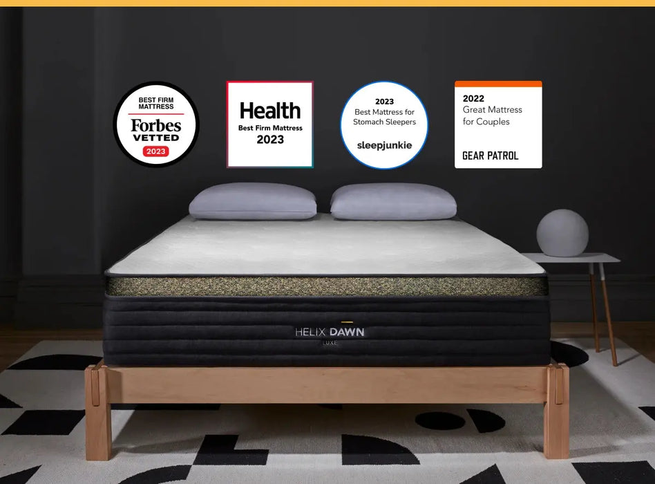 Helix Dawn Luxe 13.5" Mattress w/ Optional GlacioTex Cooling Pillowtop Helix