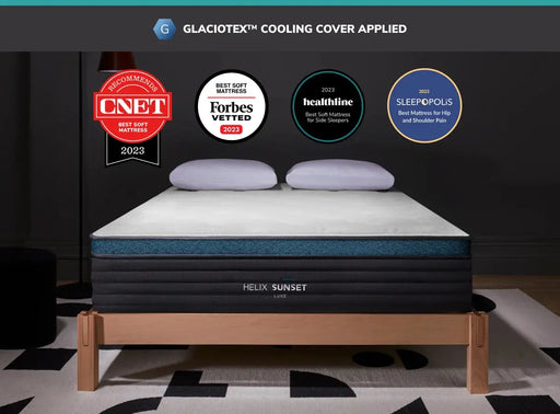 Helix™ Sunset Luxe 13.5" Mattress w/ Optional GlacioTex™ Cooling Pillow Top Helix