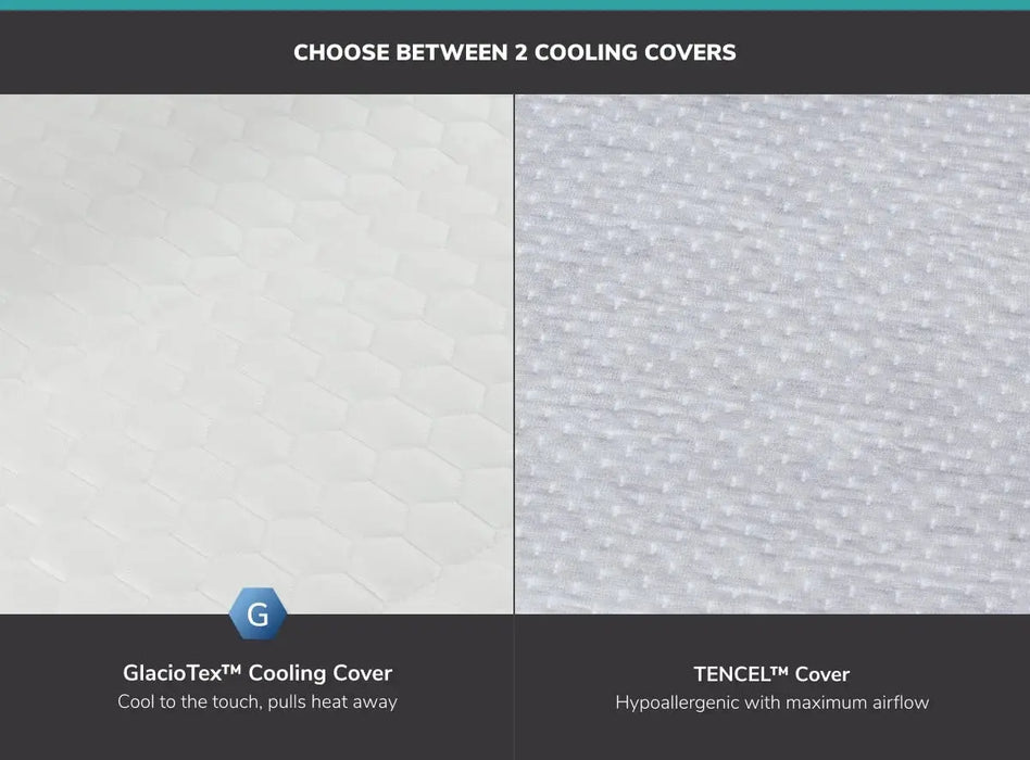 Helix™ Sunset Luxe 13.5" Mattress, Optional GlacioTex™ Cooling Pillowtop (Soft).