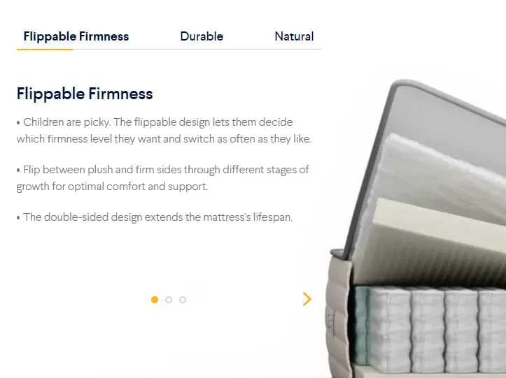 Nolah™ Natural Organic Kids Mattress - Nurture 8".