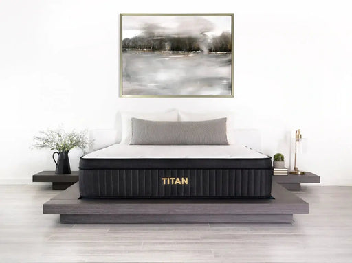 Titan™ Plus Luxe 13" Medium-Firm Mattress, Optional GlacioTex™ Cooling Cover.