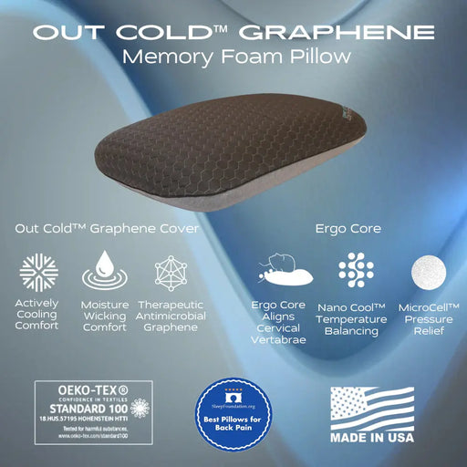 I Love Pillow™ OUT COLD™ The Graphene Memory Foam Pillow I Love Pillow