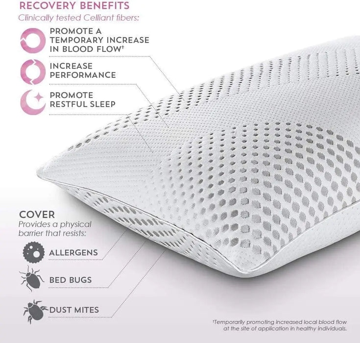 PureCare King Size Celliant Temperature-Neutral Memory Foam Pillow - Mattress Brands PureCare Pillow