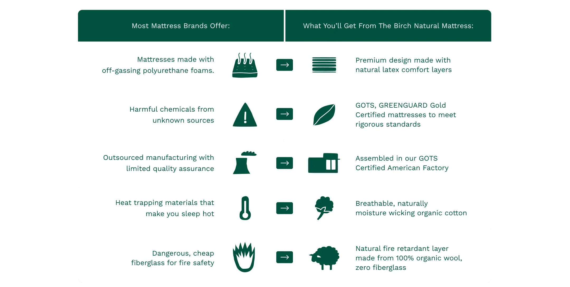 Birch™ Natural Hybrid Mattress 11