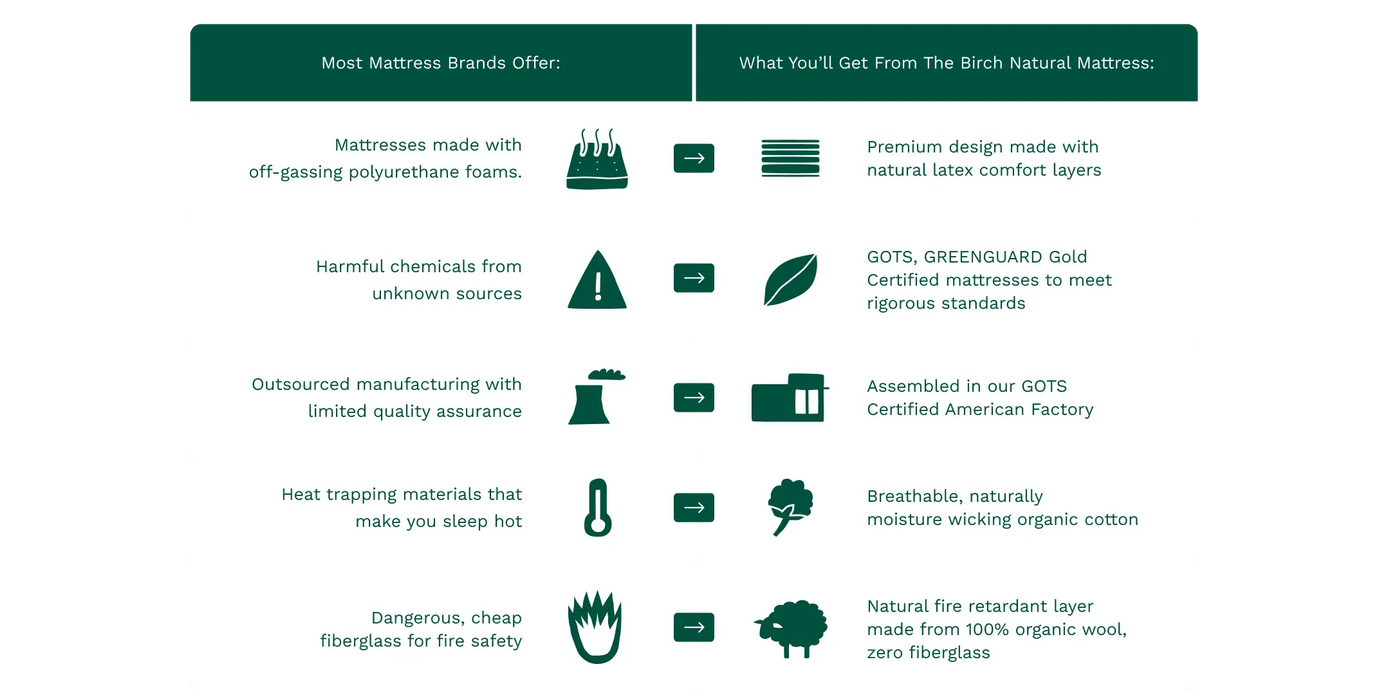 Birch™ Natural Hybrid Mattress 11"