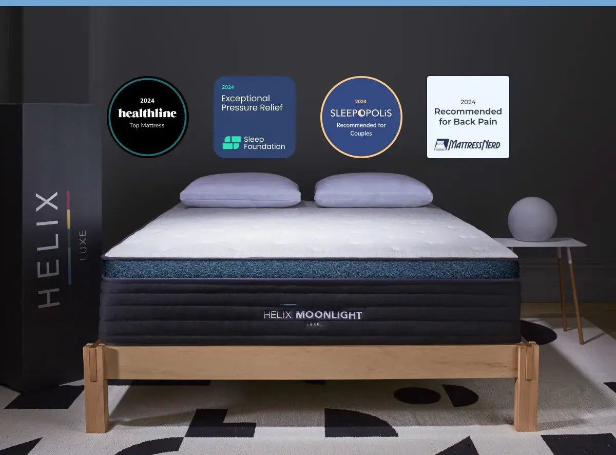 Helix™ Moonlight Luxe 13.5” Mattress, Optional GlacioTex™ Cooling Pillowtop (Soft, Back & Stomach Sleeper) Mattress Brands