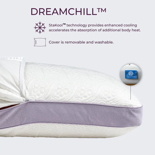 DreamFit™ Adjustable Quattro Pillow (4 Removable Inserts) with Washable Cover Dreamfit