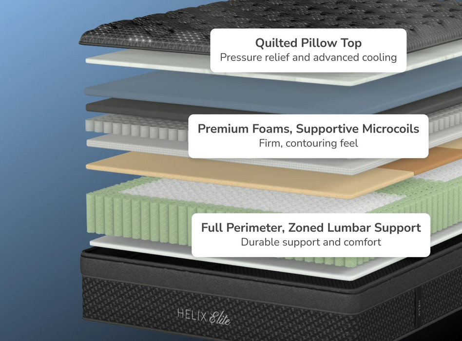 Helix™ Twilight Elite 16" Mattress (Firm Side Sleeper)