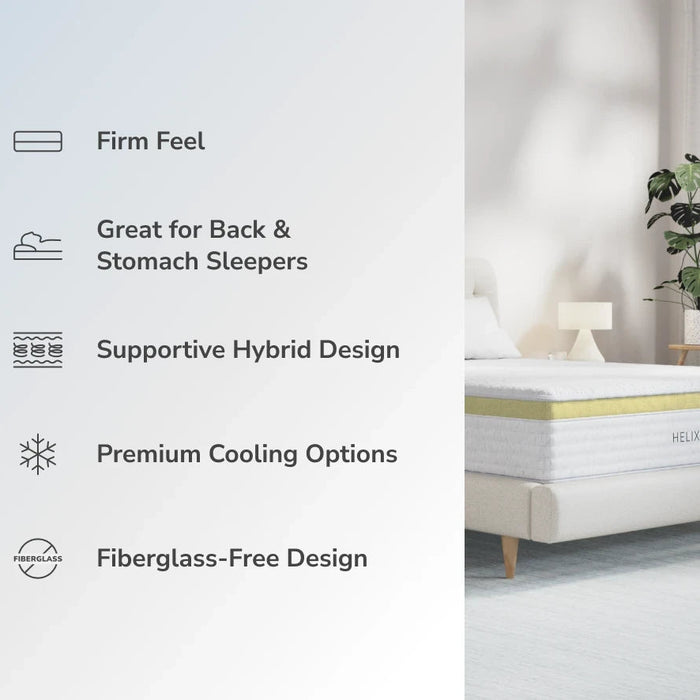 Helix™ Dawn 11.5" Mattress with Optional GlacioTex Cooling Pillow Top