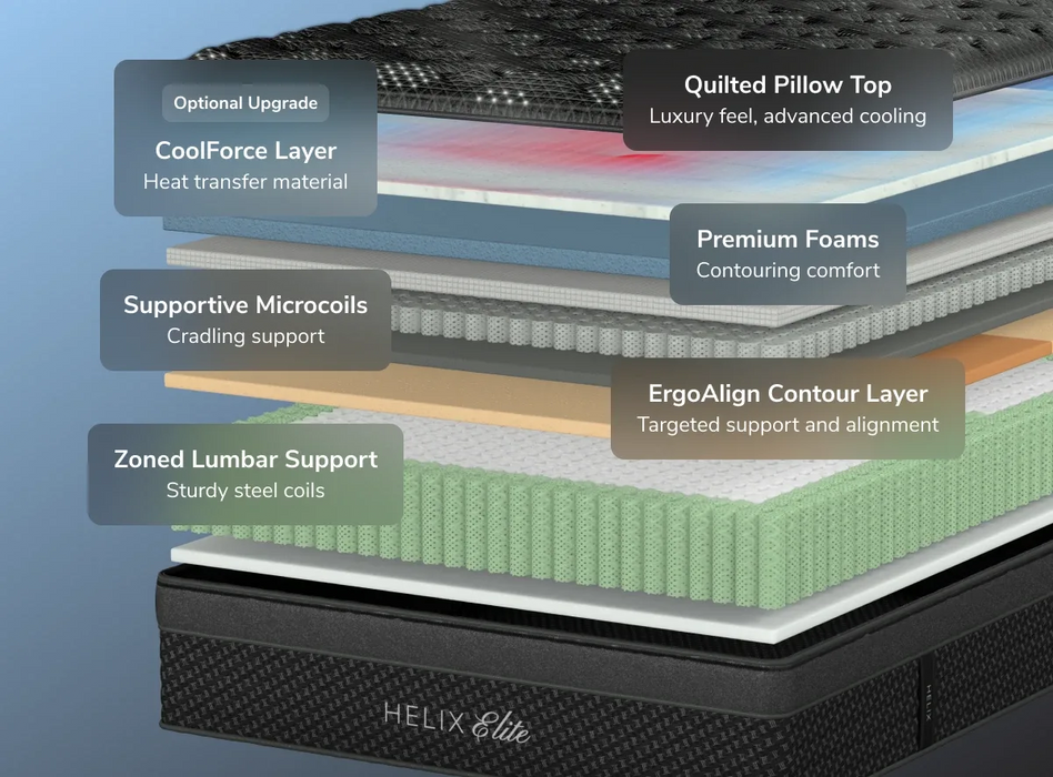 Helix™ Dusk Elite Luxury Cooling 15" Mattress