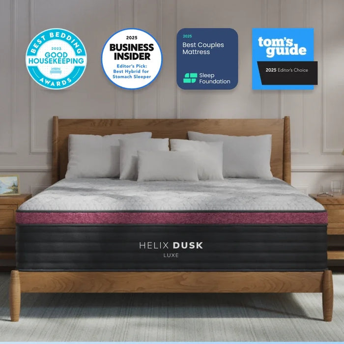 Helix™ Dusk Luxe 13.5” Mattress, Optional GlacioTex™ Cooling Pillowtop (Medium Back & Stomach)