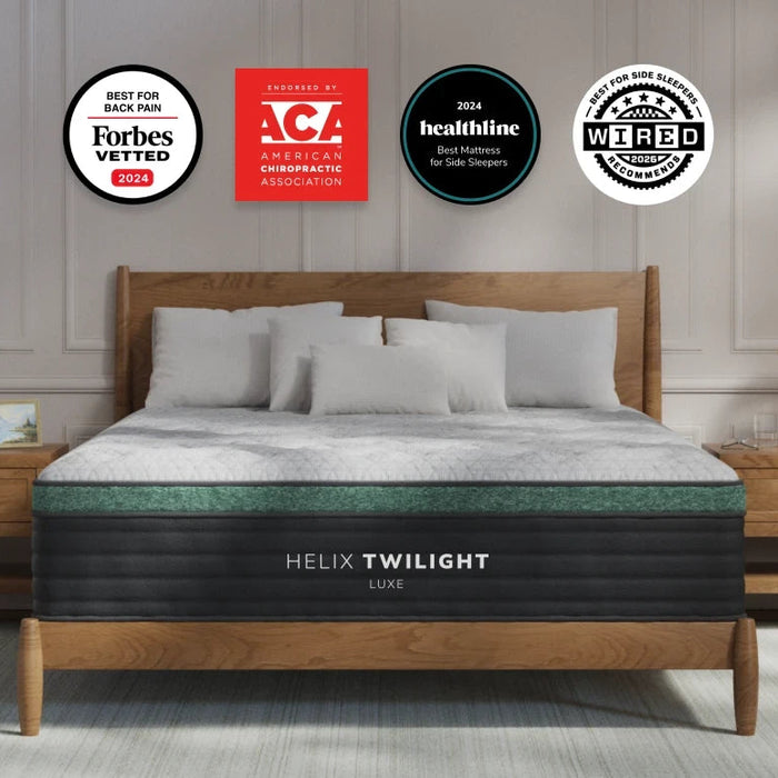 Helix™ Twilight Luxe 13.5" Mattress (Firm) Optional GlacioTex Cooling Pillowtop & CoolForce Layers