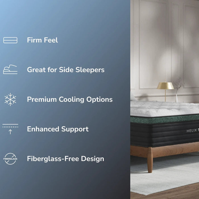 Helix™ Twilight Luxe 13.5" Mattress (Firm) Optional GlacioTex Cooling Pillowtop & CoolForce Layers