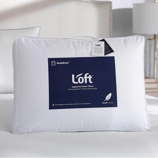 SleepTone Supportive Feather & Down Pillow.