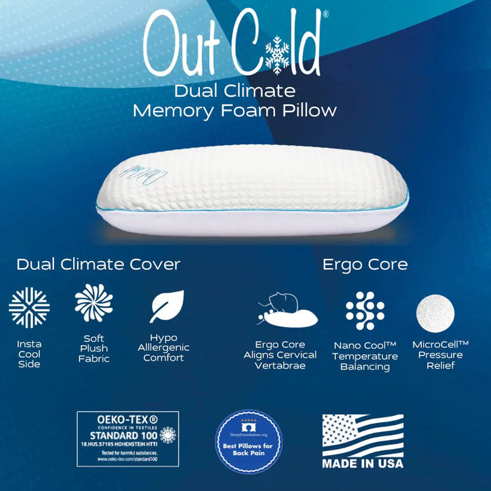 I Love Pillow™ OUT COLD™ Memory Foam Pillow