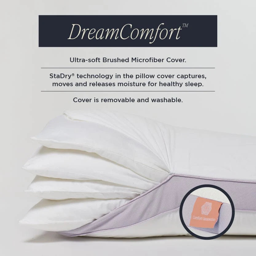 DreamFit™ Adjustable Quattro Pillow (4 Removable Inserts) with Washable Cover