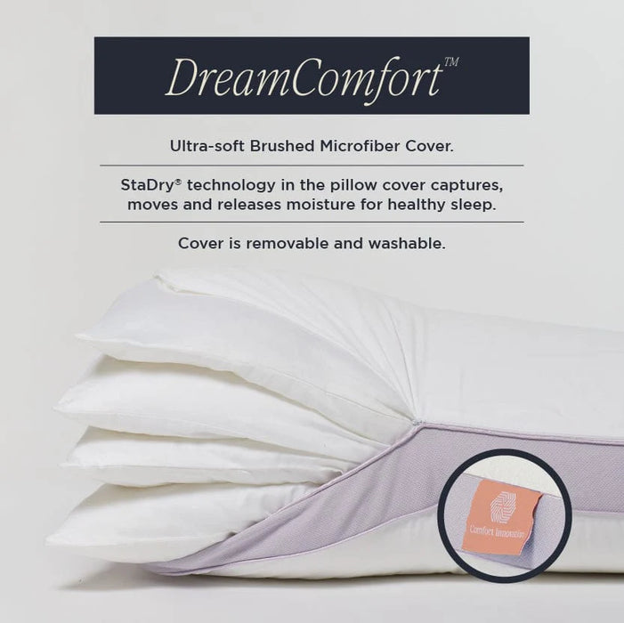 DreamFit™ Adjustable Quattro Pillow (4 Removable Inserts) with Washable Cover