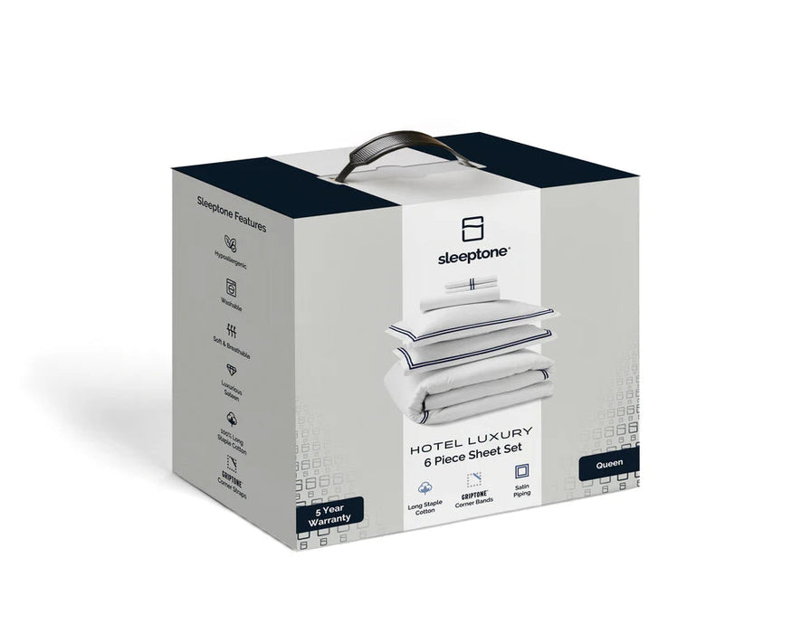 Sleeptone Hotel Luxury® Long Staple Cotton 6-Piece Sheet Set Sleeptone