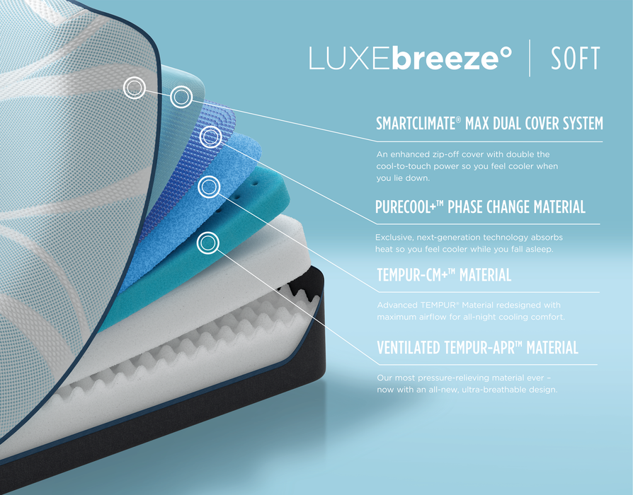 Tempur-Pedic® LuxeBreeze Soft