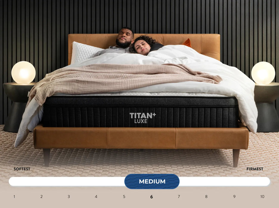 Titan™ Plus Luxe 13" Medium-Firm Mattress, Optional GlacioTex™ Cooling Cover